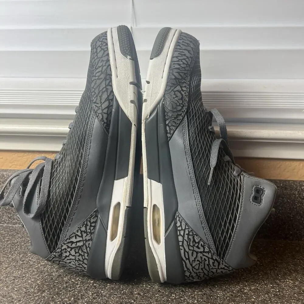 Nike Air Jordan Flight Club 80's Cool Gray/Black 599583-004 Men's Shoes Size 13.